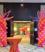 Pink & Orange Firecracker Columns